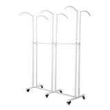 Clothing Display Rack with Wheels 6 Arms, Adjustable Height Clothes Rack 331lbs, 6 Casters 3 Brakes