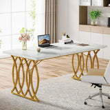 Tribesigns Modern Office Desk, 70.9" Wooden Computer Desk