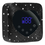Rechargeable UV LED Nail Lamp 72W Cordless UV Light for Nails With Rhinestone Heart Shaped Manicure Pedicure