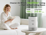 App PM2.5 HEPA Air Purifier for Bedroom Living Room for Pet Hair Dust