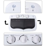 Portable Washing Machine for Apartments, Dorms, RV: 14.3 Lbs Twin Tub Washer and Dryer Combo, Gray, Compact Mini with Wash and
