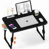 Desk for Bed Height Adjustable, Lap Bed Table with USB Storage Drawer Cup Holder