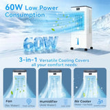 Bedroom portable air conditioner, evaporative swamp cooler w/ dual cooling