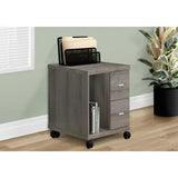 Modern Brown Laminate Mobile File Storage Cabinet with Printer Cart for Office Work