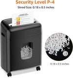 Micro Cut Paper Shredder, 8 Sheet Capacity, CD & Credit Card Shredder with Pull Out Bin
