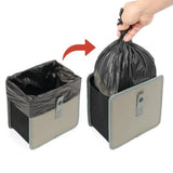 Jopps Car Trash Can Compact Foldable Bin with Strap, PU Leather and Oxford