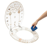 Beautiful Resin Toilet Seat Cover Stainless Steel Slow Down