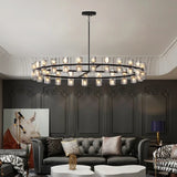 23.6 Inches Luxury Chandeliers Crystal Living Room Bedroom Decorative Light