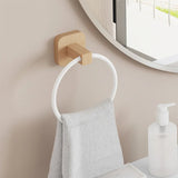 Wooden Toilet Towel Rack Wall-mounted Self-adhesive Paper Holder Roll MD DC PRINT