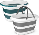 Collapsible Mop Bucket with Handle for Cleaning 16L(4.2 Gallon) Silicone Square Mopping Bucket