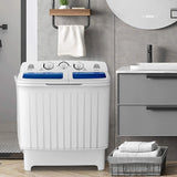 RV/Apartment/Dorm Use, Plastic, Blue+White, 20Lbs Capacity Portable Twin Tub