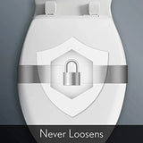 400TTA 000 Economy Toilet Seat Durable Enameled Wood ROUND White and 500EC 390 Toilet Seat ith Easy Clean