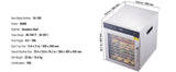 SucceBuy 10 Trays Food Dehydrator Stainless Steel Machine 800W/1000W Household