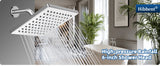 6 Inch High Pressure Rainfall Shower Head, Waterfall Shower Head, High Flow Fixed Showerheads