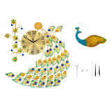 Modern Peacock Wall Clock, Anti-Rust for Housewarming Decoration