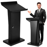Office Reception Table Multi-Purpose Heavy Duty Metal Lecterns Large Capacity Metal Podium Speaking Desk