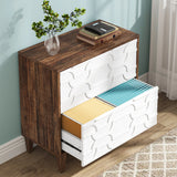 Tribesigns 2-Drawer File Cabinet, Lateral Filing Cabinet for A4/Letter/Legal Size