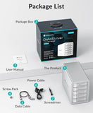 Yottamaster 10Gbps 2.5/3.5"SATA HDD SSD Enclosure Type C HD External Case USB3.1 Daisy Chain Hard Drive Storage Box for Game PC