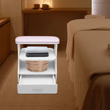 3-tier Foot Rest Manicure Stool Pedicure Cart Footbath Trolley with 4 Casters for Beauty Salon