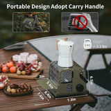 3750 BTU Butane Portable Space Heater w/Warming Shelf for Indoor&Outdoor Use