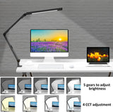 LED Desk Lamp with Clamp, Architect Dual Light Adjustable Swing Arm