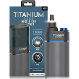 Titanium Edge Ear and Nose Trimmer Dual Rotary Blade Heads with Light Water Resistant Travel Friendly Durable