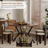 Seating for Four: Farmhouse-Style Kitchen Table with Storage
