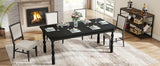 Tribesigns 62” Wood Patio Table for 4-6 People, Farmhouse Large Indoor/Outdoor Dining Picnic Table