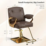 Heavy-Duty 360° Swivel Hydraulic Styling Chair for Barbershops and Salons,