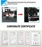 Fully Open Source DIY 3D Printer Resume Printing 8.66x8.66x9.84 inch