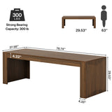 Tribesigns 79-Inch Extra Long Desk, Two Person Double Desk for Home Office