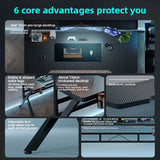 Two-Section Split Solid Wood Computer Gaming Desk  | Ergonomic Home Office