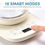 Professional Infusion Glass Electric Tea Kettle with Temperature Control and 10 Preset Modes