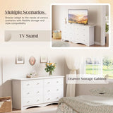 JUMMICO Dresser for Bedroom, 6 Wood Dresser Drawers For Bedroom