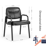 JHK Ergonomic Padded Backrest Leather Office Chair Waterproof PU Leather Conference Room Padded Sponge Cushion