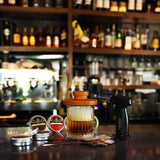 Cocktail Smoker Kit With Torch - 2 Whiskey Glasses 2 Ice Ball Molds 8 Flavor Orange