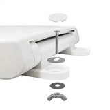 Toilet Seat Slow Close Easy to Install and Clean Durable Plastic White Replacement