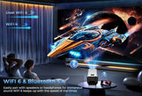 LynCast Outdoor Projector with WIFI 6 and Bluetooth 5.4, 1080P, 8K Support
