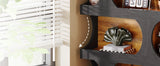 Tribesigns 71" Tall Bookcase, 4-Tier S-Shaped Bookshelf, Wood Decorative Storage Shelving