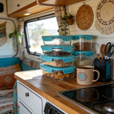 12 Pieces Glass Food Storage Containers Set, Meal Prep Containers