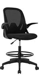 PayLessHere Black Mesh Office Chair Adjustable Lumbar Support Armrest