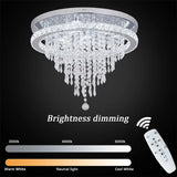 Modern K9 Luxury Crystal Ceiling Lamp Smart Led Living Dining Room