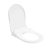 Non-Electric Bidet Toilet Seat, Dual Nozzle Front & Rear Wash, Slow-Closing Cover, Water Pressure Driven, for Hemorrhoid Relief & Feminine Hygiene, Universal D-Shape, Easy