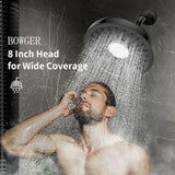Filtered Shower Head 8 Inches High Pressure Fixed Rain Showerhead with Filter