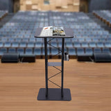 Iron 47 Inch Curved Podium Suitable for Schools Conference Rooms Stages Churches Classrooms