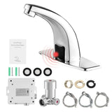 Touchless Bathroom Sink Faucet with Automatic Motion Sensor for 1 Hole Chrome