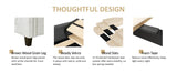 Queen Size Platform Bed Frame with Scroll Wingback Headboard/Footboard