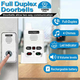 Wireless Voice Duplex Intercom Doorbell 500M Hand Free Two Way Wireless Doorbell