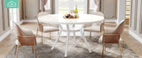 Tribesigns Round Dining Table for 4-6 People, 47-Inch Farmhouse Dinning Room Table