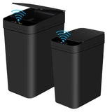 2 Pack 12L & 18L Automatic Trash Can Bathroom Touchless Motion Sensor Garbage Can with Lid for Bedroom living Room